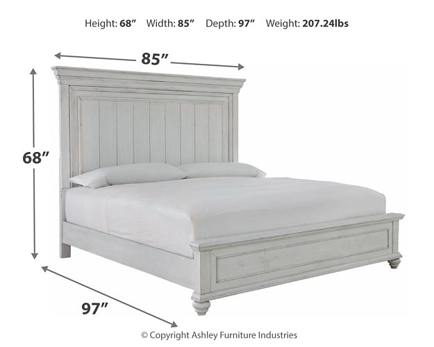Kanwyn Queen Panel Bed, Dresser and Mirror
