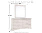 Anarasia Twin Sleigh Bed with Mirrored Dresser