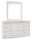 Anarasia Full Sleigh Headboard, Dresser and Mirror