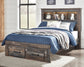 Drystan Full Bookcase Bed with 2 Storage Drawers, Dresser, Mirror, Chest and Nightstand
