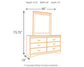 Huey Vineyard Queen Sleigh Headboard Bed with Mirrored Dresser, Chest and Nightstand