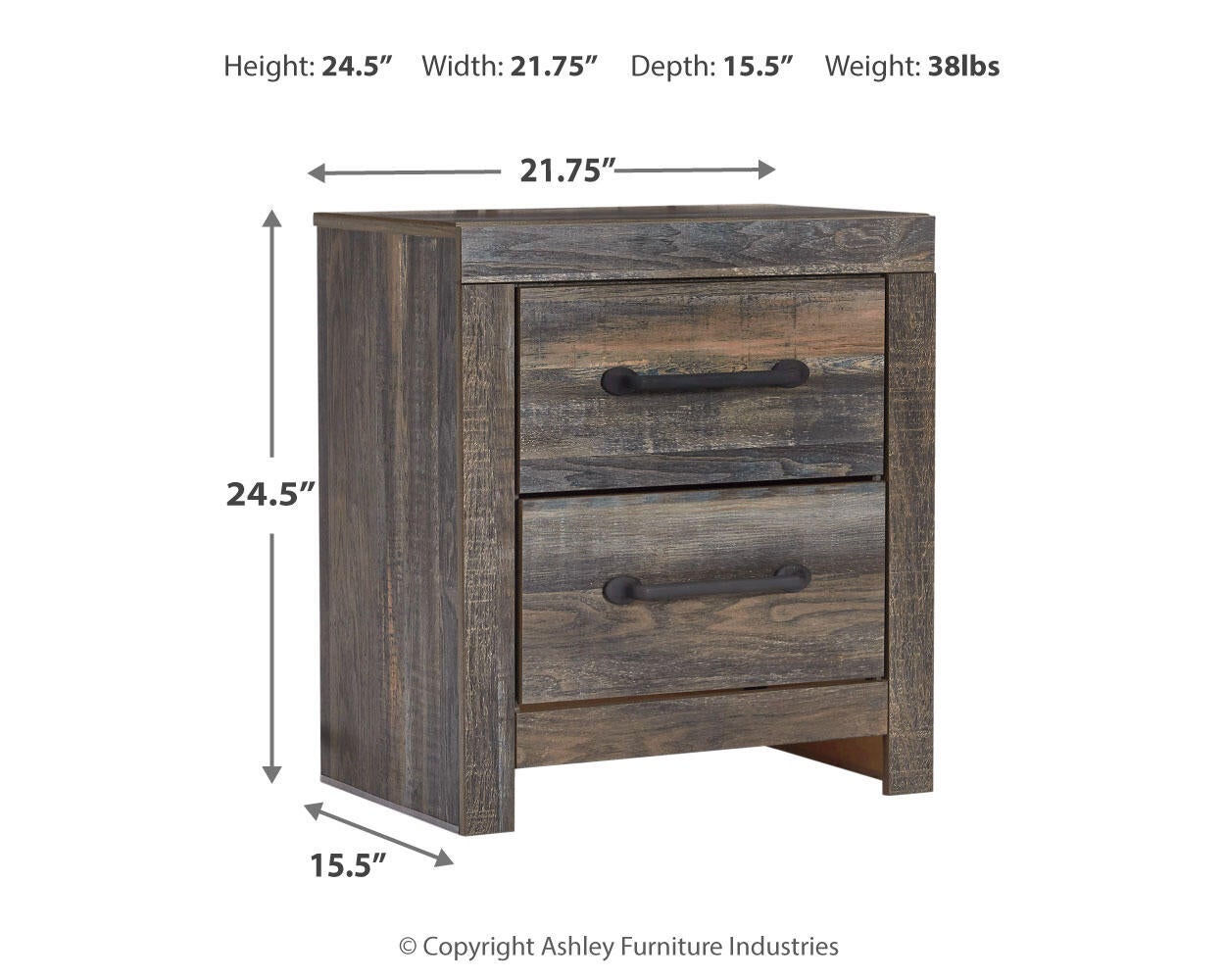 Drystan Full Panel Bed with 2 Storage Drawers with Mirrored Dresser, Chest and Nightstand