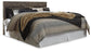 Derekson King Panel Headboard Bed with Mirrored Dresser, Chest and Nightstand