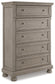 Lettner King Panel Bed with Mirrored Dresser, Chest and Nightstand