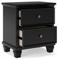 Lanolee Queen Panel Bed with Mirrored Dresser and Nightstand