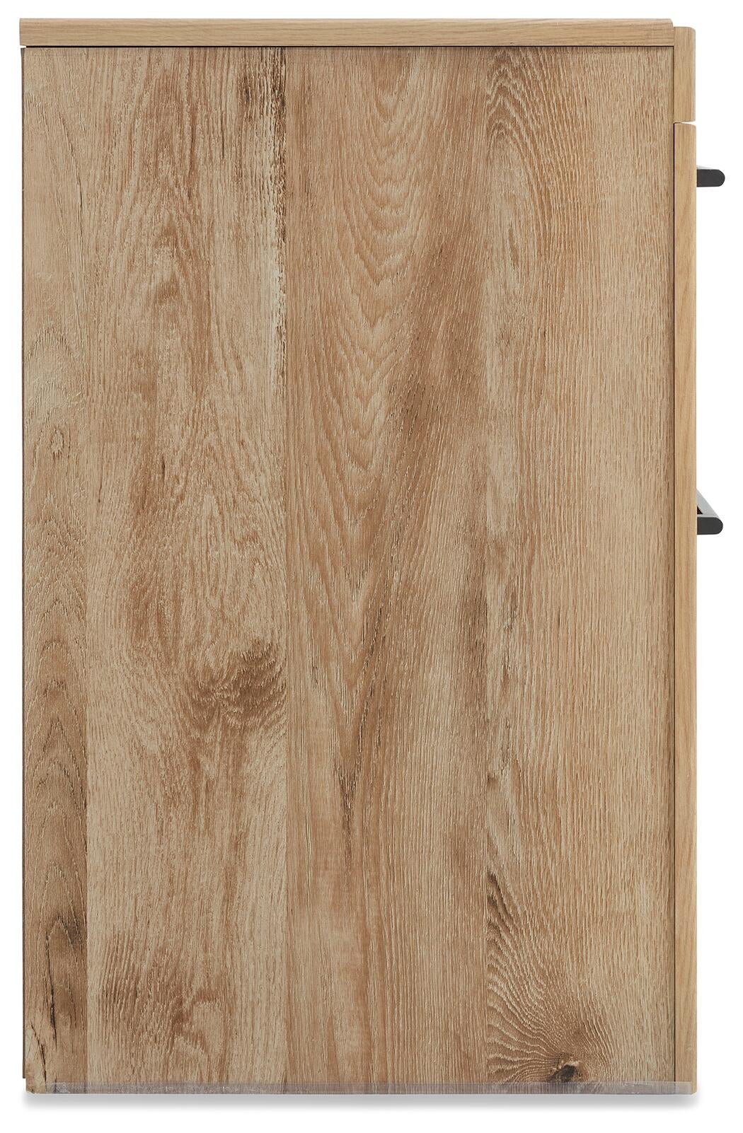 Hyanna Twin Panel Bed with 2 Side Storage, Dresser, Mirror and Nightstand
