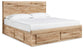 Hyanna King Panel Storage Bed with 2 Under Bed Storage Drawers, Dresser, Mirror, Chest and Nightstand