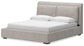 Cabalynn King Upholstered Bed with Mirrored Dresser, Chest and Nightstand