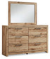 Hyanna King Panel Bed, Dresser, Mirror, Chest and Nightstand