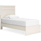 Stelsie Twin Panel Bed with Mirrored Dresser