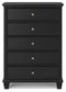 Lanolee King Panel Bed with Mirrored Dresser, Chest and Nightstand