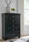Lanolee King Panel Bed with Mirrored Dresser, Chest and Nightstand