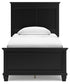 Lanolee Twin Panel Bed with Mirrored Dresser