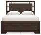 Covetown Queen Panel Bed with Mirrored Dresser