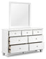 Fortman Full Panel Bed with Mirrored Dresser and Nightstand