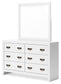 Binterglen Full Panel Bed with Mirrored Dresser