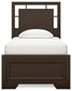 Covetown Twin Panel Bed with Mirrored Dresser and Nightstand