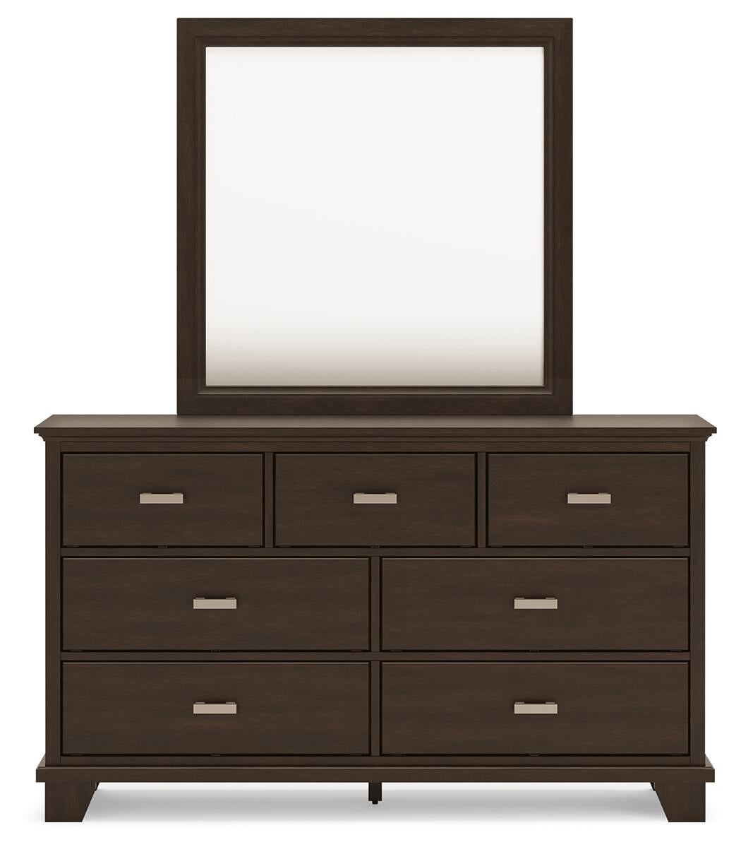 Covetown King Panel Bed, Dresser, Mirror, Chest and Nightstand