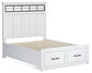 Ashbryn Queen Panel Storage Bed, Dresser, Mirror and Nightstand