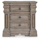 Blairhurst King Panel Bed with Mirrored Dresser and Nightstand