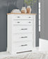 Ashbryn California King Panel Storage Bed, Dresser, Mirror, Chest and Nightstand