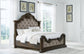 Maylee King Upholstered Bed with Mirrored Dresser