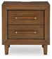 Lyncott California King Upholstered Bed with Mirrored Dresser and Nightstand