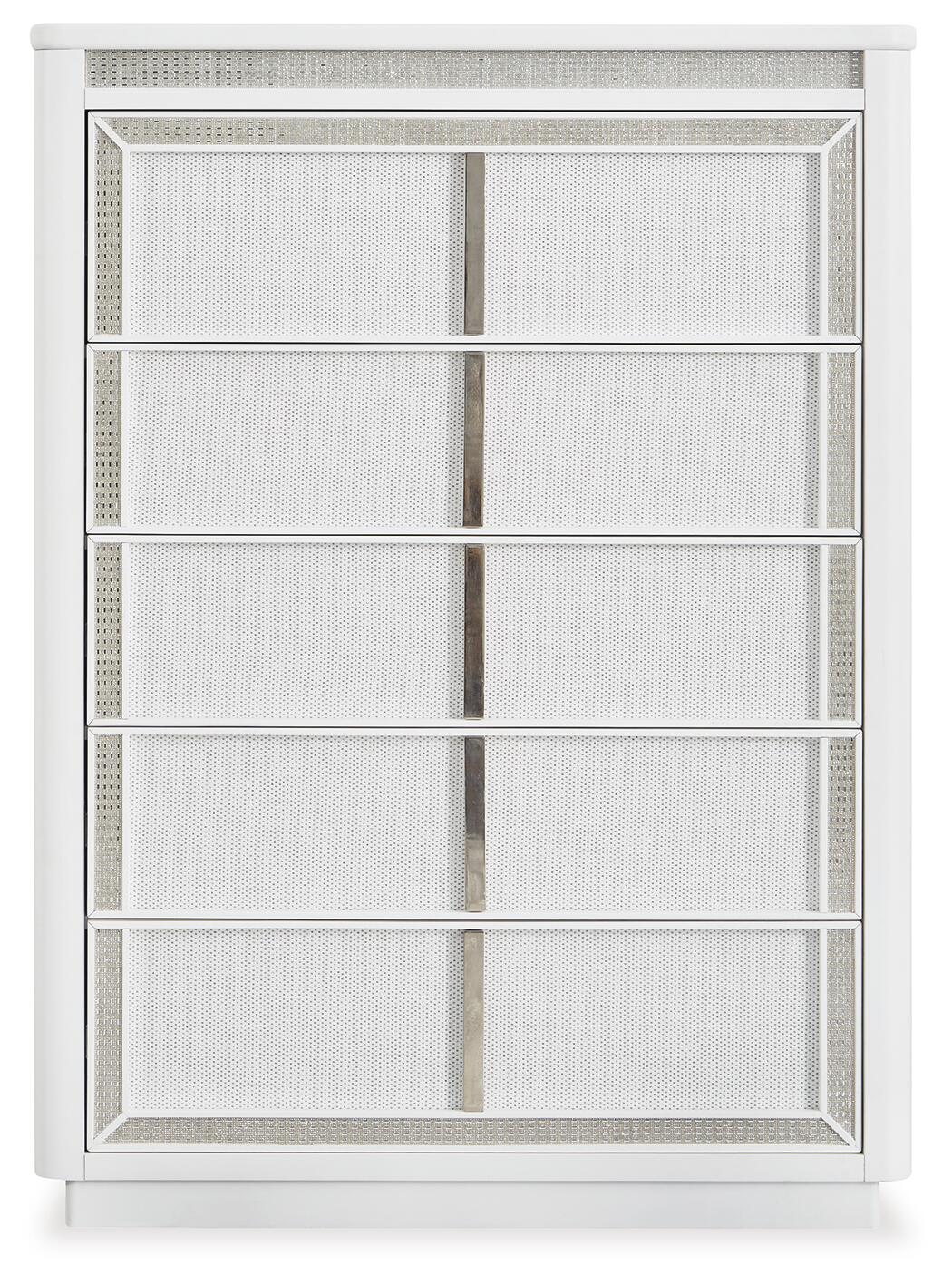 Chalanna Queen Upholstered Storage Bed, Dresser, Mirror, Chest and Nightstand