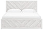 Cayboni King Panel Bed with Mirrored Dresser
