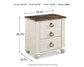 Willowton Queen Panel Bed with Mirrored Dresser and Nightstand