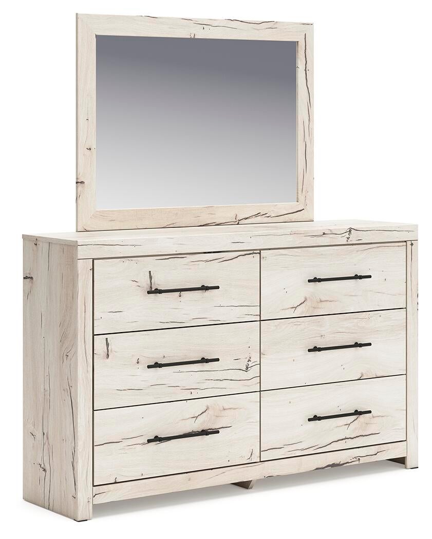 Lawroy Queen Panel Storage Bed, Dresser, Mirror and Nightstand