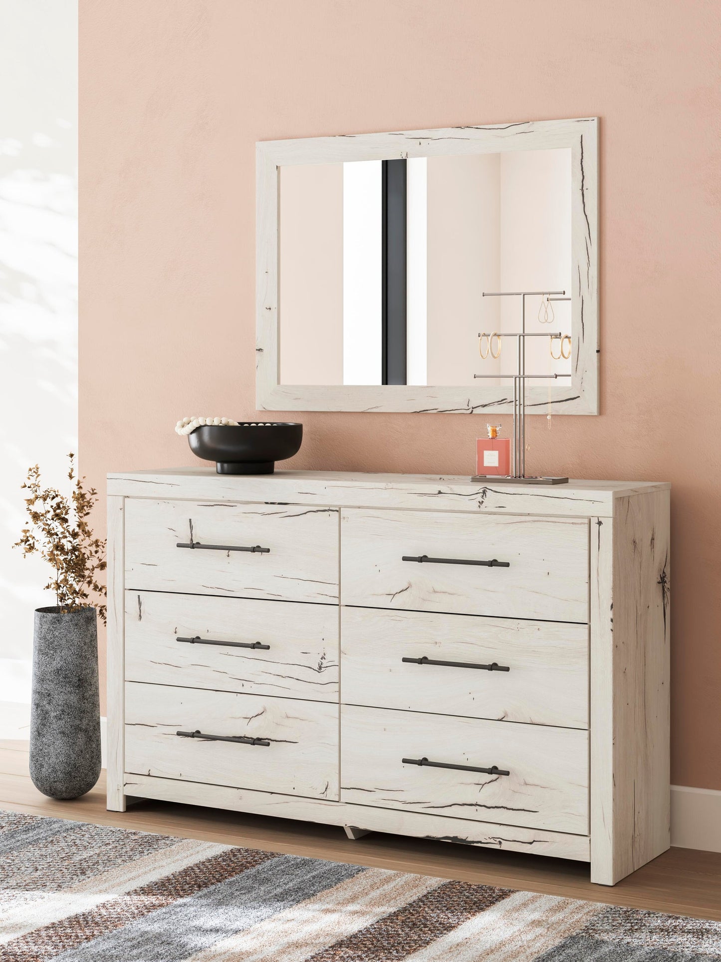 Lawroy Twin Panel Bed, Dresser, Mirror, Chest and Nightstand