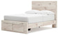 Lawroy Full Panel Storage Bed, Dresser, Mirror and Nightstand