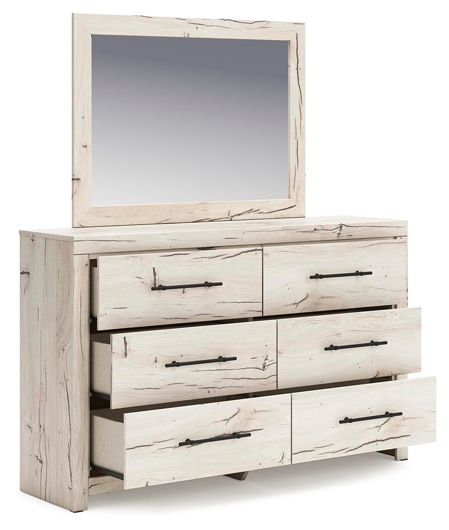 Lawroy Queen Panel Bed, Dresser and Mirror
