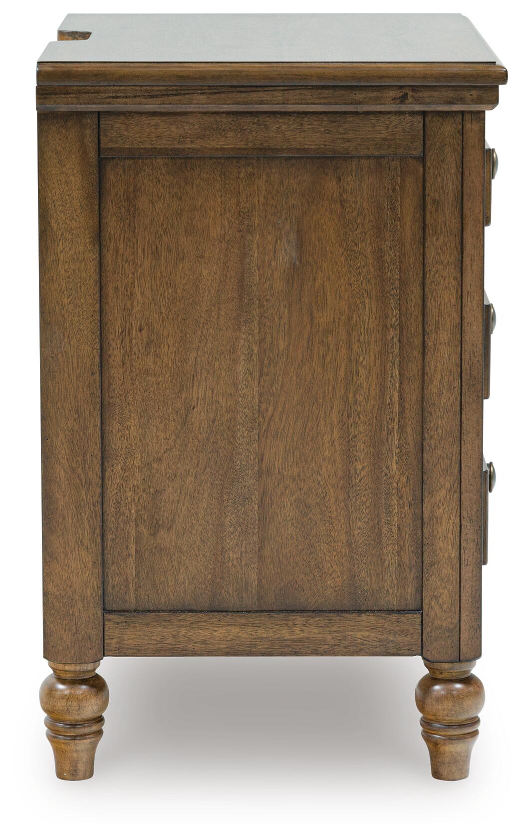 Sturlayne King Upholstered Panel Bed, Dresser, Mirror and Nightstand