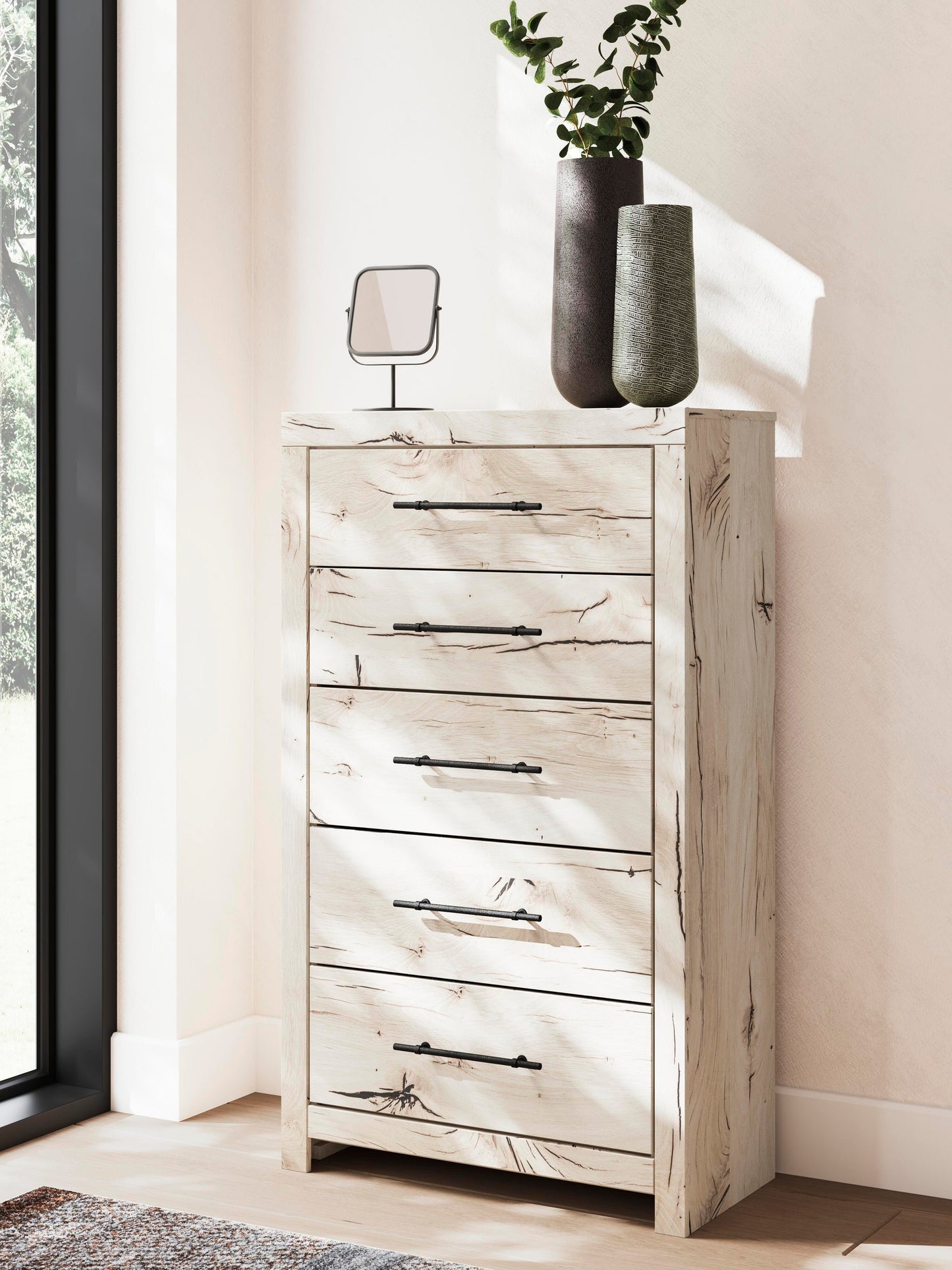 Lawroy Full Panel Headboard, Dresser, Mirror, Chest and Nightstand