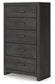 Delmorta Twin Panel Bed, Dresser, Mirror, Chest and Nightstand