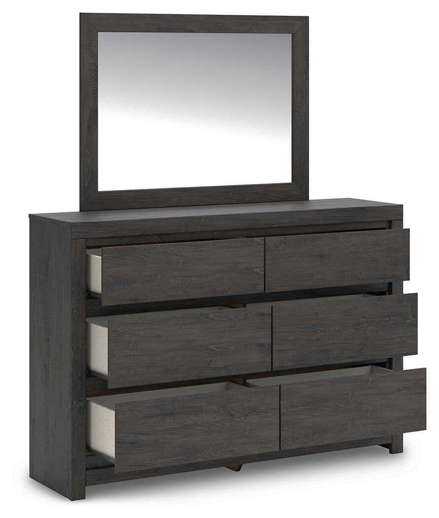 Parlayon King Panel Bed, Dresser, Mirror, Chest and Nightstand