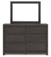 Parlayon Queen Panel Storage Bed, Dresser and Mirror