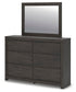 Parlayon Queen Panel Storage Bed, Dresser and Mirror