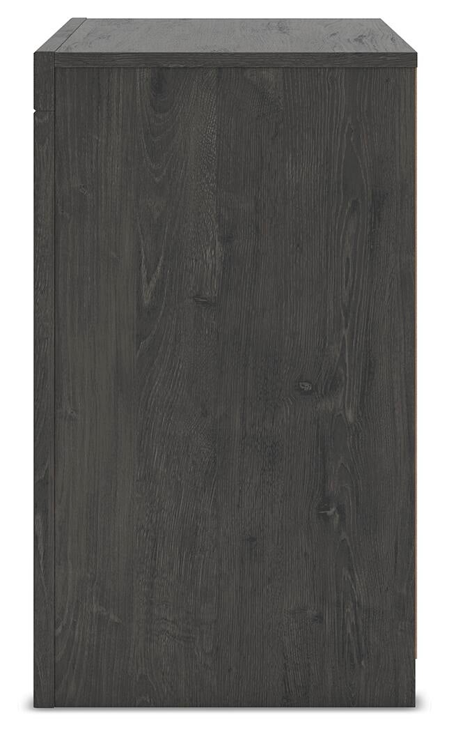 Parlayon Queen Panel Storage Bed, Dresser, Mirror and Nightstand