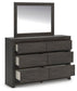 Parlayon King Panel Storage Bed, Dresser and Mirror