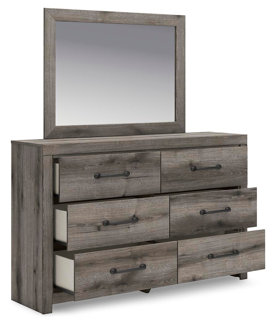 Urbanoore King Panel Bed, Dresser, Mirror and Nightstand