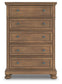 Vandenmore California King Panel Bed with Mirrored Dresser, Chest and Nightstand
