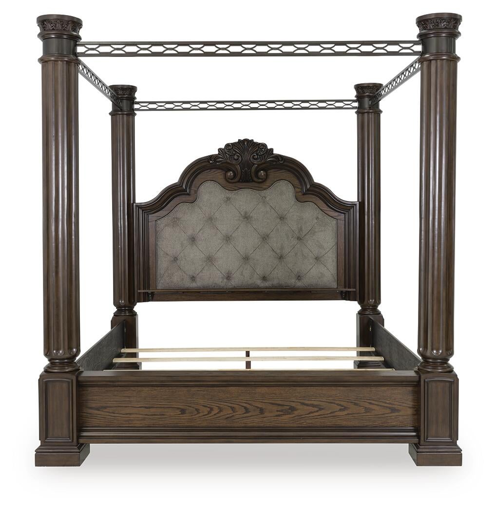 Maylee Queen Canopy Bed, Dresser and Mirror