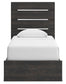 Delmorta Twin Panel Storage Bed, Dresser, Mirror and Nightstand