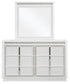 Chalanna King Upholstered Storage Bed, Dresser and Mirror