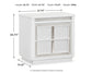 Chalanna King Upholstered Storage Bed, Dresser, Mirror, Chest and Nightstand