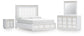 Chalanna California King Upholstered Storage Bed, Dresser, Mirror and Nightstand