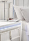 Chalanna California King Upholstered Storage Bed, Dresser, Mirror and Nightstand